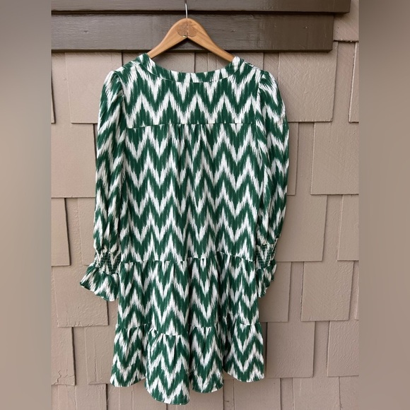 Tuckernuck Pomander Place Ikat Kenzo Tiered Babydoll Dress Bohemian Festival L - Picture 11 of 12